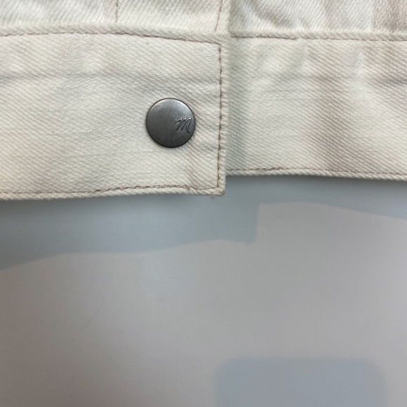 🤍Madewell Calaveras White Denim Jacket Sml - Picture 8 of 12
